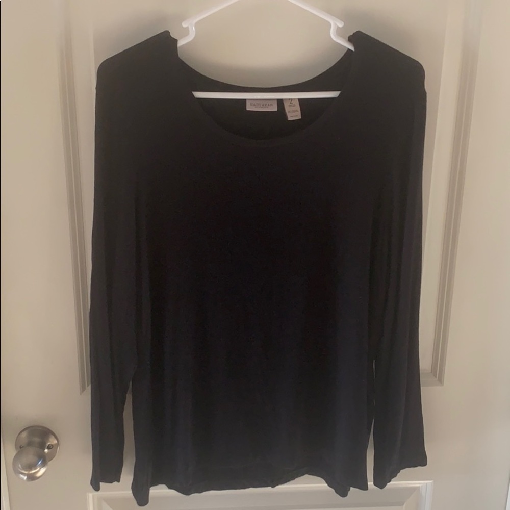 Chico’s black long sleeve dress shirt